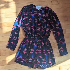 Rory Becca Colorful Geometric Patterned Romper